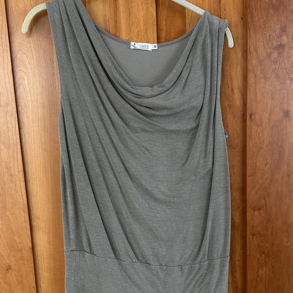 Olive green Draped Top